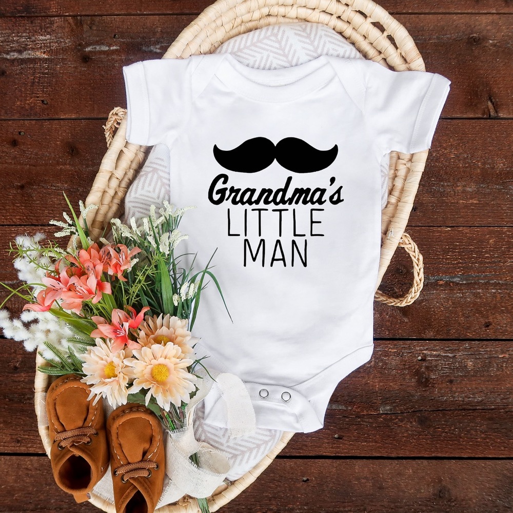 Grandpa’s Little Man Baby Onesie